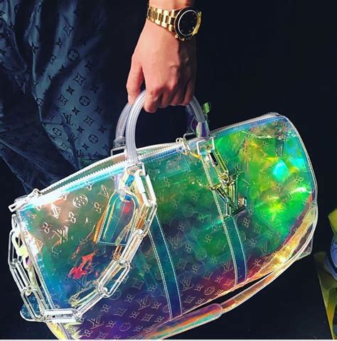 louis vuitton clear holographic bag|Louis Vuitton big monogram bag.